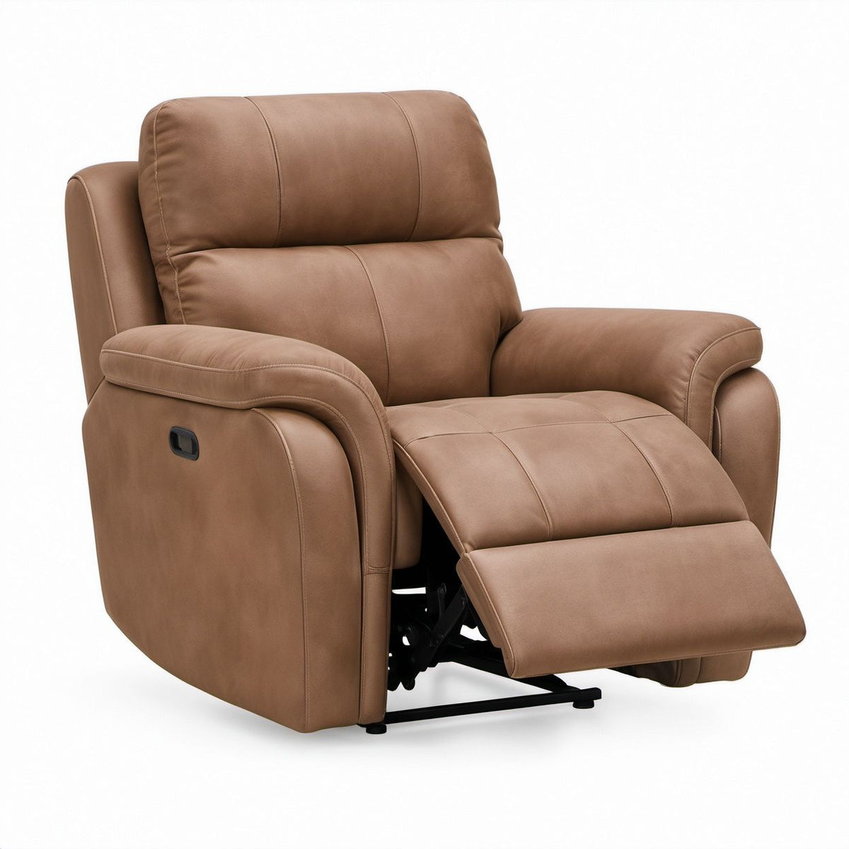 Manuell verstellbarer Relaxsessel aus PU-Kunstleder, Braun, 91 x 95 x 104 cm