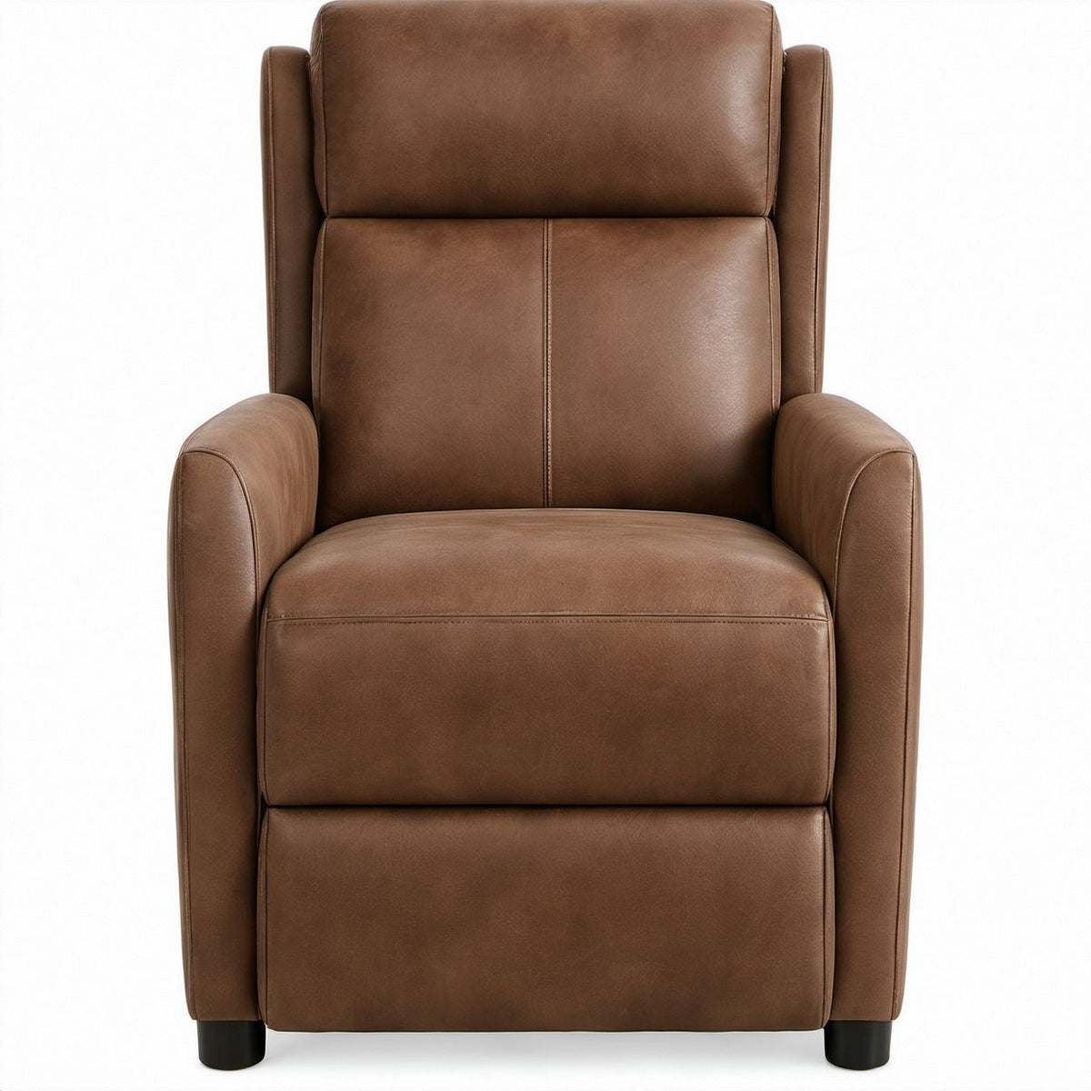 Ohrensessel aus PU-Kunstleder Braun/Schwarz, 85 x 92 x 105 cm