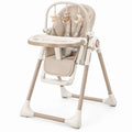 Kinderhochstuhl mit Spielbogen und abnehmbarem Tablett, Beige/Weiss, 80 x 60 x 105 cm