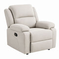 Relaxsessel mit manueller Liegefunktion, Beige, 90 x 95 x 103 cm
