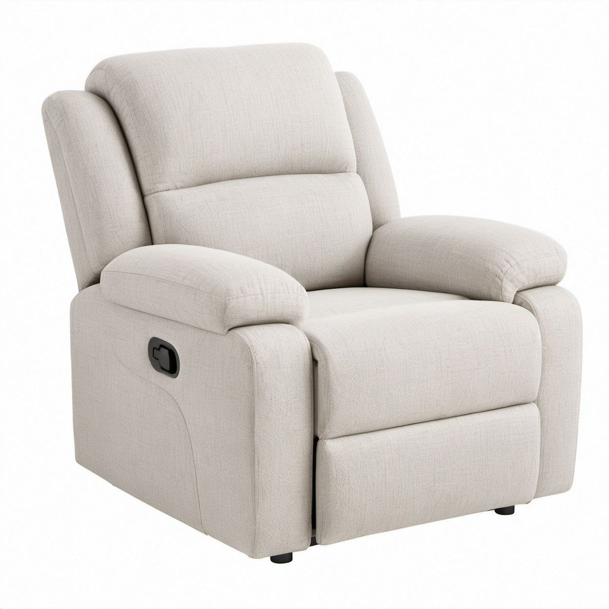 Relaxsessel mit manueller Liegefunktion, Beige, 90 x 95 x 103 cm