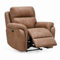 Manuell verstellbarer Relaxsessel aus PU-Kunstleder, Braun, 91 x 95 x 104 cm